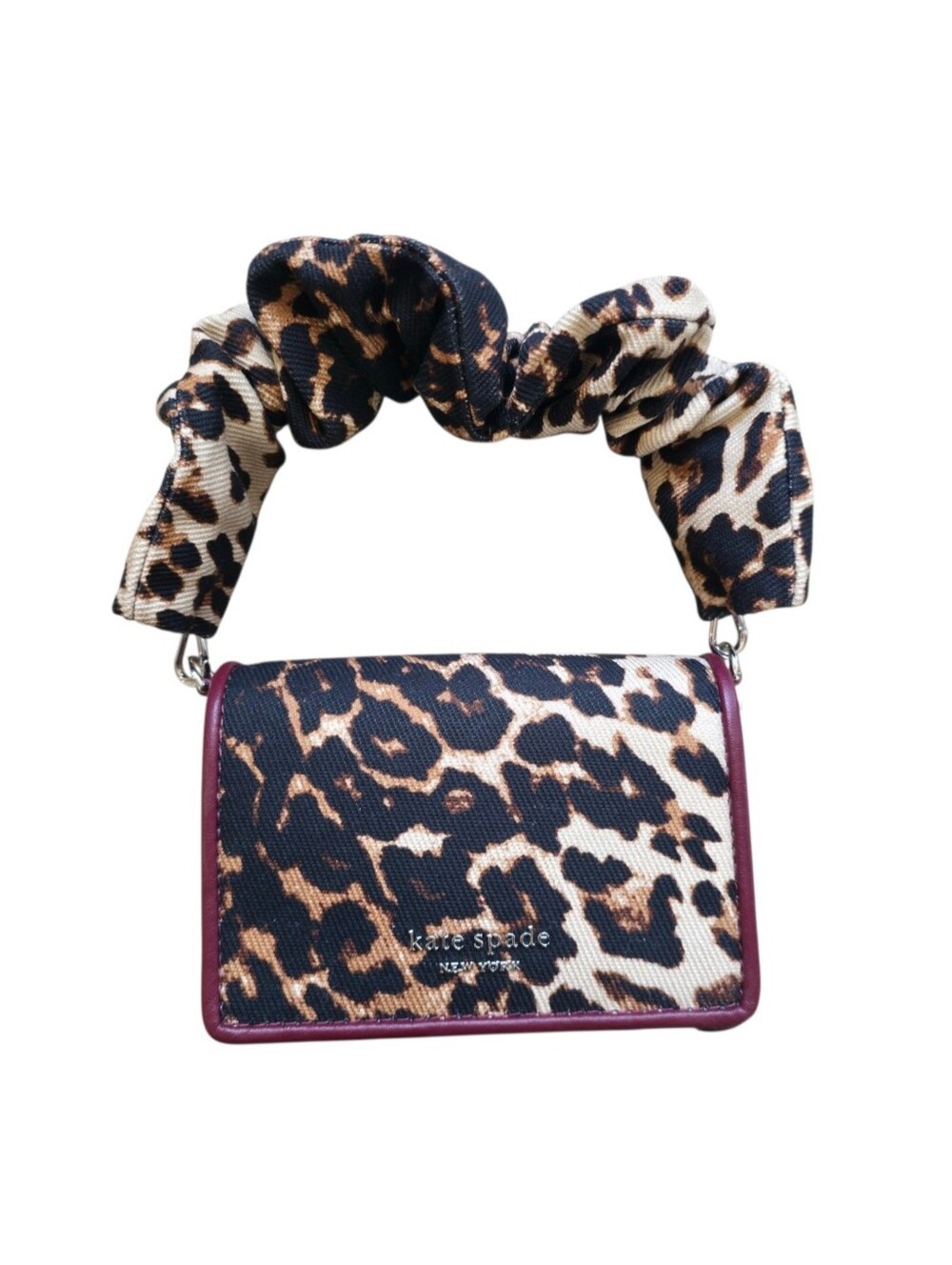 Kate Spade Natasha Leopard Scrunch Strap Mini Bag KM399 - Picture 11 of 11